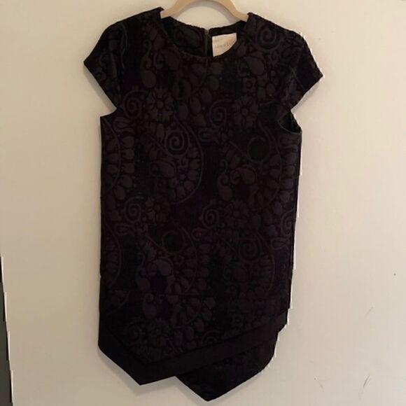 LINE & DOT Printed Black Dress size:S - Picture 4 of 8